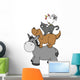 Bremer Stadtmusikanten, Hahn, Katze, Hund, Esel Wall Decal