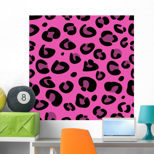 Pink Leopard Print Wallpaper Mural