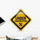 Under construction warning sign Wall Decal