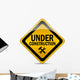 Under construction warning sign Wall Decal