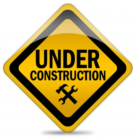 Under construction warning sign Wall Decal