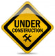 Under construction warning sign Wall Decal