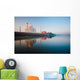 Sunrise at Taj Mahal on Jamuna river Wall Mural