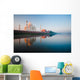 Sunrise at Taj Mahal on Jamuna river Wall Mural