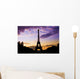Eiffel Tower Against a coloful sunset Wall Mural