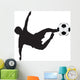 Football Silhouette Flying Kick