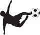 Football Silhouette Flying Kick
