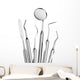 Set of Dental Care Instruments Wall Decal