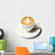 barista coffee cup isolated over white Wall Decal