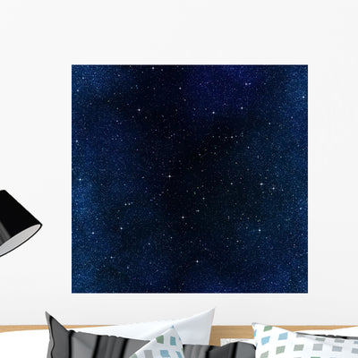 Stars Space or Night Wall Mural shown on a wall