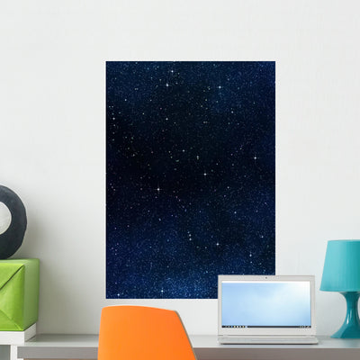 Stars Space Sky Wall Mural shown on a wall