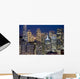 san francisco financial district buildings (nightt Wall Mural