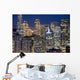 san francisco financial district buildings (nightt Wall Mural