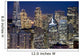 san francisco financial district buildings (nightt Wall Mural