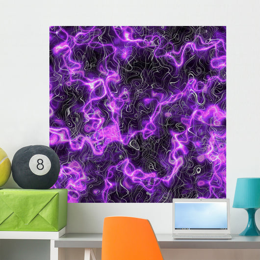 Purple neurons Wall Mural