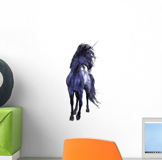 Blue Unicorn Wall Decal