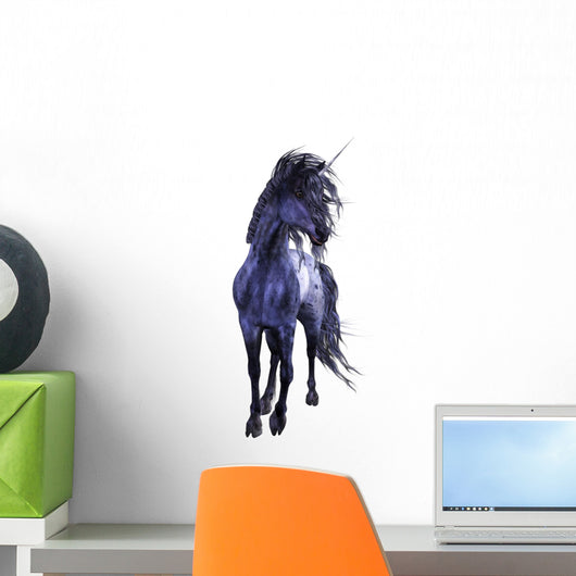 Blue Unicorn Wall Decal