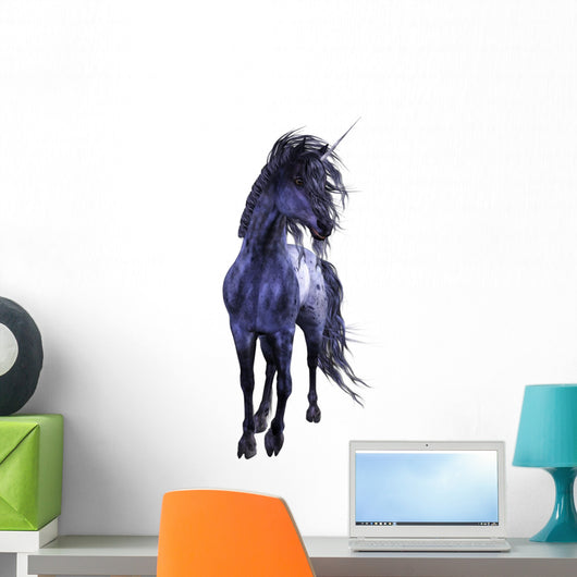 Blue Unicorn Wall Decal