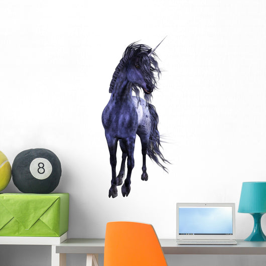 Blue Unicorn Wall Decal