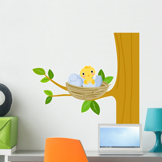 Nest with baby birds Wall Decal