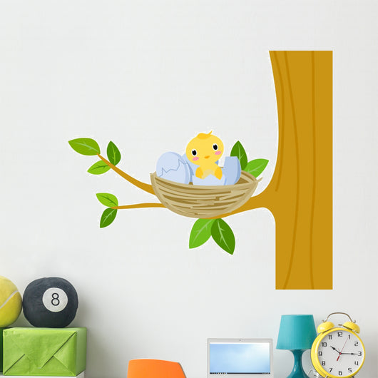 Nest with baby birds Wall Decal