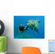 Dolphin with Diver Wall Mural