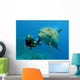 Dolphin with Diver Wall Mural