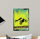 Motocross Grunge Background-easy Change Wall Mural