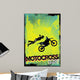 Motocross Grunge Background-easy Change Colors Wall Mural