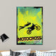 Motocross Grunge Background-easy Change Colors Wall Mural