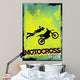 Motocross Grunge Background-easy Change Colors Wall Mural