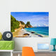 Tropical beach Source D'Argent at island La Digue, Seychelles Wall Mural