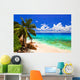 Tropical Beach at Island La Digue Seychelles Wall Mural