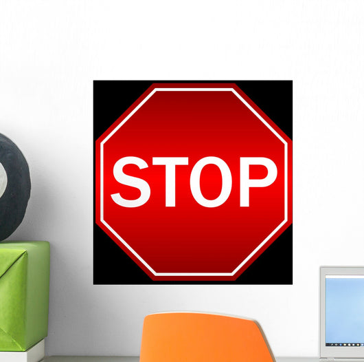 Vector illustration of stop sign Wall Mural