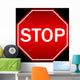Vector illustration of stop sign Wall Mural