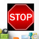 Vector illustration of stop sign Wall Mural