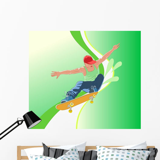 Skateboarder Wall Mural