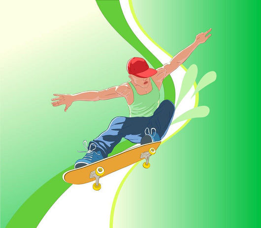 Skateboarder Wall Mural