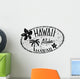 Hawaii grunge rubber stamp Wall Decal