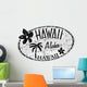 Hawaii grunge rubber stamp Wall Decal