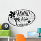 Hawaii grunge rubber stamp Wall Decal