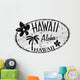 Hawaii grunge rubber stamp Wall Decal