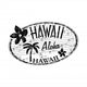 Hawaii grunge rubber stamp Wall Decal