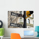 Wall street signs in New York city Wall Mural