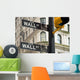 Wall street signs in New York city Wall Mural