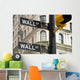 Wall street signs in New York city Wall Mural