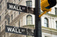 Wall street signs in New York city Wall Mural