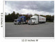 Freightliner Trucks on Parkinglot Wall Mural