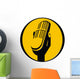 vintage microphone icon Wall Decal