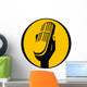 vintage microphone icon Wall Decal